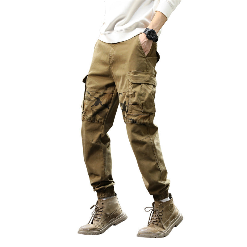 Herren Cargo-Jogginghose mit Camouflage-Knieeinsatz & elastischen Bündchen Echoarchiv