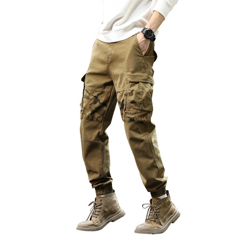 Herren Cargo-Jogginghose mit Camouflage-Knieeinsatz & elastischen Bündchen Echoarchiv