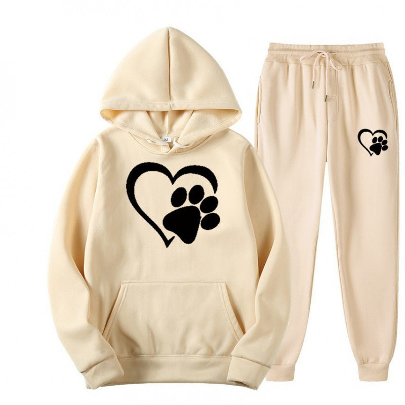 Damen Kuscheliger Hoodie und Jogginghose Set Echoarchiv