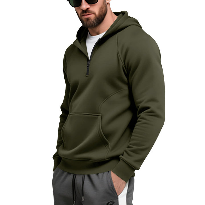 Herren sportlicher Kapuzenpullover mit modernem Reißverschluss und praktischen Taschen Echoarchiv