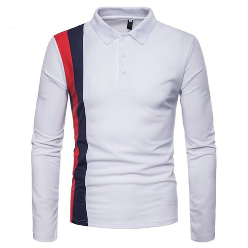 Herren Langarm Poloshirt mit stylischem Streifen-Design Echoarchiv
