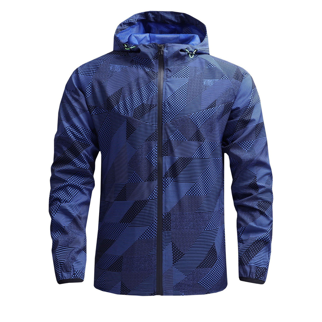 Herren ultraleichte Kapuzen-Trainingsjacke mit winddichter Oberfläche und Packfunktion Echo Archiv