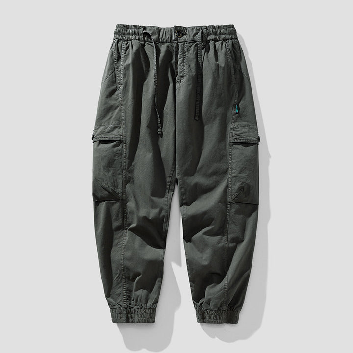 Herren Elastische Cargo-Jogginghose mit Tunnelzug, Knieabnähern und Multifachtaschen Echo Archiv