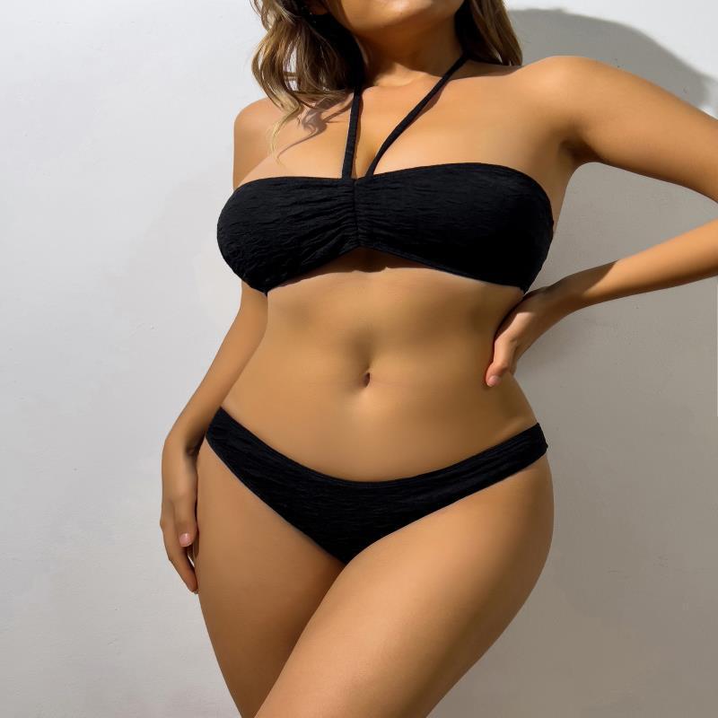 Damen Bandeau-Bikini mit elastischen Trägern und raffiniertem Wickeldetail Echo Archiv