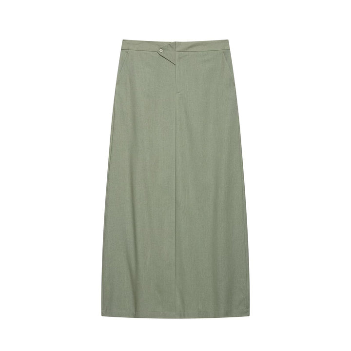 Damen Zweiteiliges Hemdblusen- und Midirock-Set mit verdeckter Knopfleiste Echo Archiv