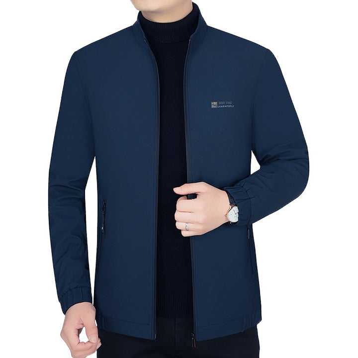 Herren Stehkragen-Jacke mit wärmendem Teddyfutter und Reißverschluss – Taviero