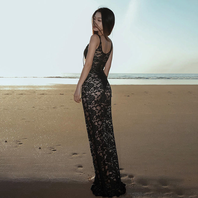 Damen Spitzenkleid im attraktiven Schnitt Echo Archiv