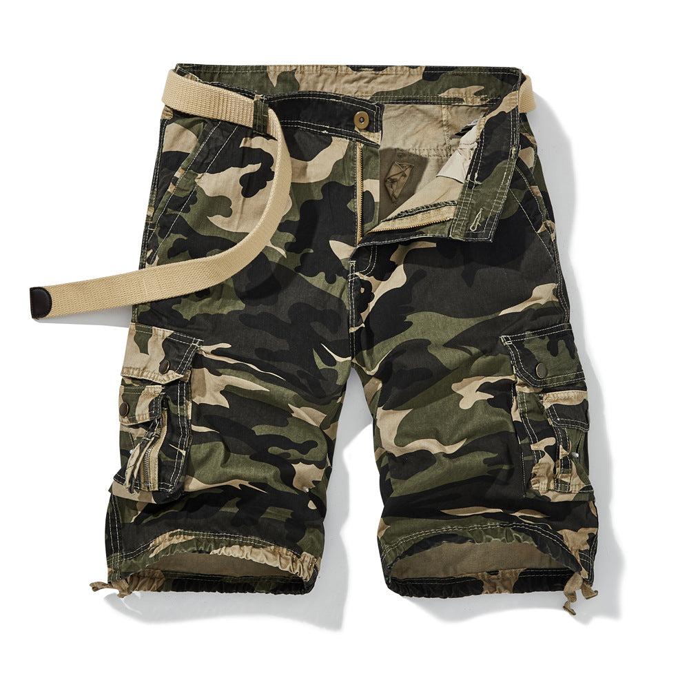 Herren Cargo-Shorts mit vielseitigen Taschen und verstellbarem Bund Echoarchiv