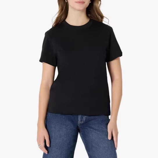 Damen lässiges Kurzarm-T-Shirt aus hochwertiger Baumwolle mit Rundhalsausschnitt Echo Archiv