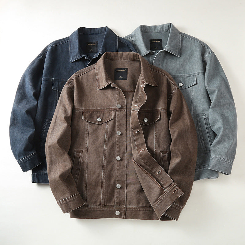 Herren Jeansjacke mit klassischem Schnitt und leichtem Vintage-Wash Echoarchiv