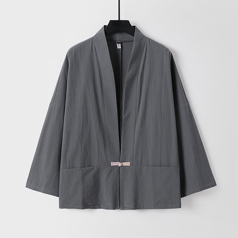 Damen Leichte Kimono-Jacke aus Baumwollmix mit lockerer Passform Echoarchiv