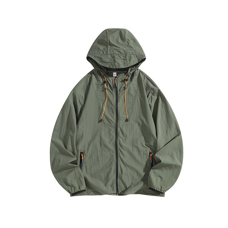 Herren Leichte Outdoorjacke mit Kapuze und praktischen Reißverschlusstaschen Echo Archiv