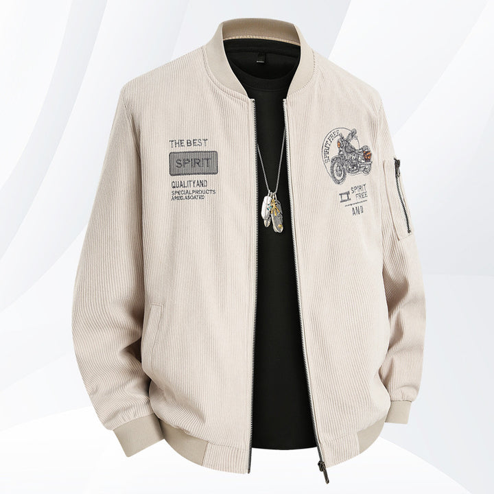 Herren Modische Bomberjacke mit stylischem Motorrad-Design Echo Archiv