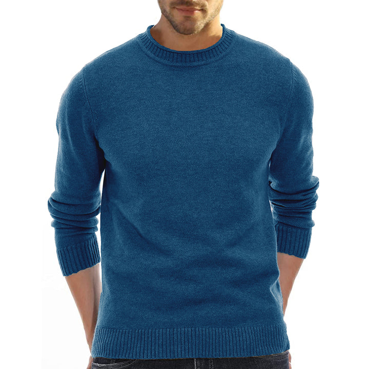 Herren Elegant geschnittener Pullover mit Rundhalsausschnitt Echoarchiv