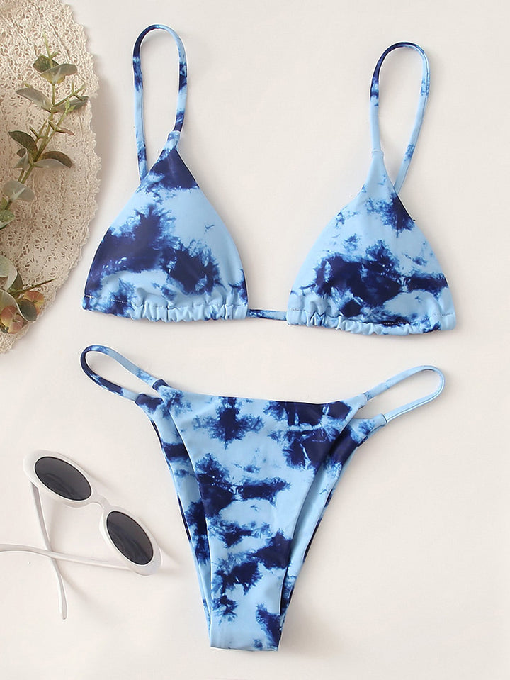 Damen Bikini-Set mit verspieltem Tie-Dye-Muster Echo Archiv