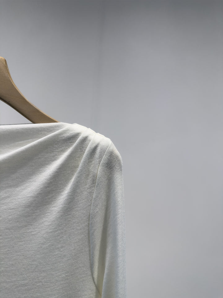 Frauen Elegante Asymmetrische Langarmtop Echoarchiv