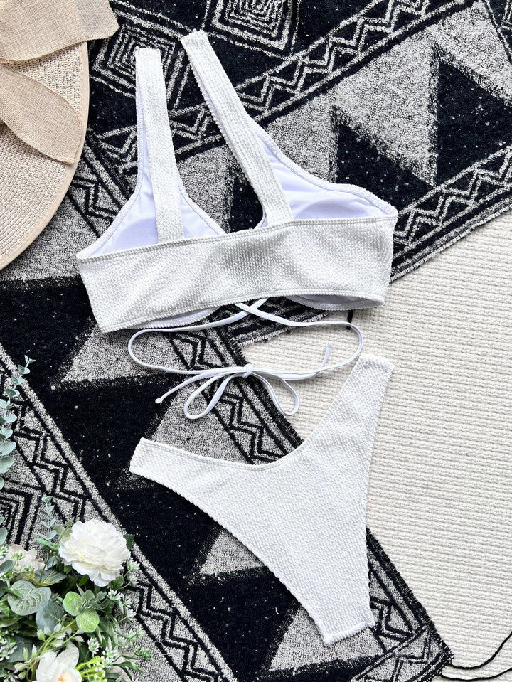 Damen Trendiger Monokini mit asymmetrischem Schnitt und raffiniertem Ringdetail Echo Archiv