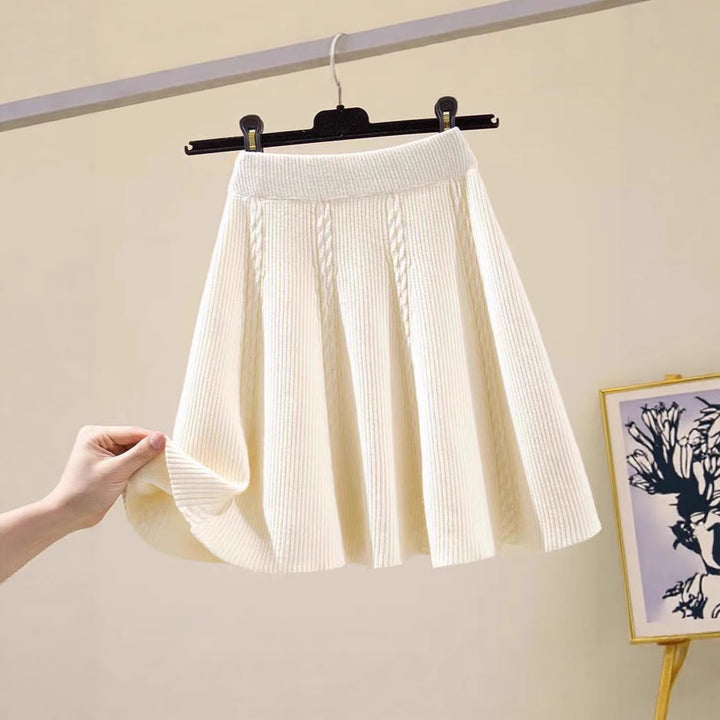 Damen Wadenlanger Strickrock mit Zopfmuster Echo Archiv