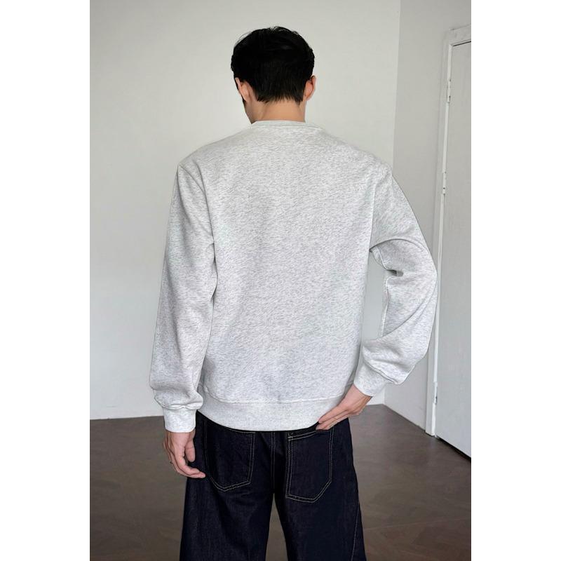 Herren Rundhals-Sweatshirt mit minimalistischer Blumenstickerei und cleanem Schnitt – Norvane