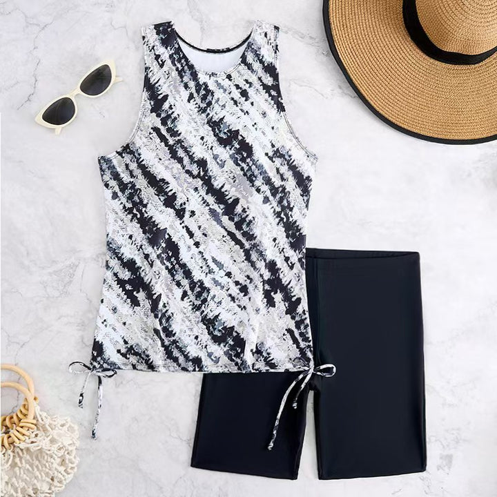 Damen Bademode-Set mit modischem Tanktop und hochtaillierten Shorts Echo Archiv