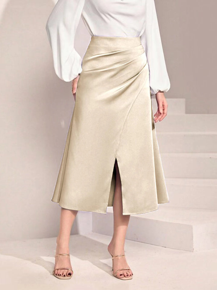 Damen Midirock mit asymmetrischem Schnitt und elegantem Schlitz Echo Archiv