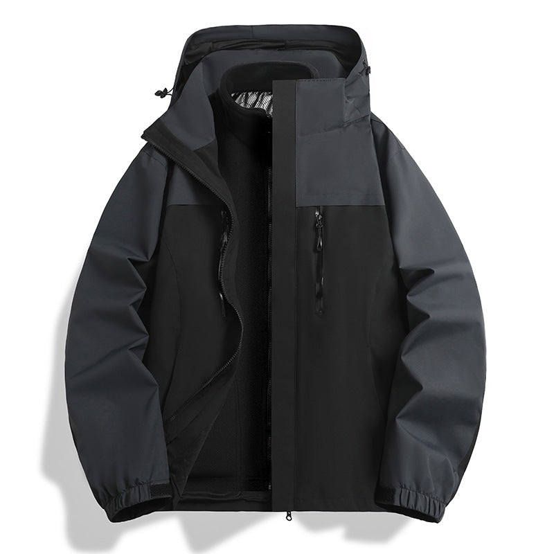 Herren Zwei-in-eins Softshell-Hybridjacke mit abnehmbarer Fleece-Innenjacke und wasserabweisender Membran Echo Archiv