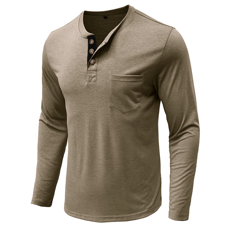 Herren Langarmshirt mit Knopfleiste Echoarchiv