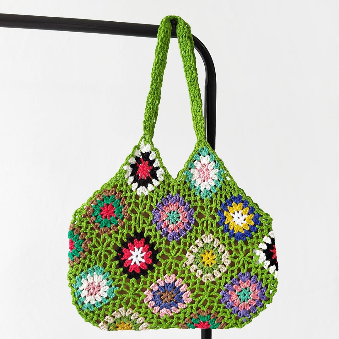 Damen Handgefertigte Häkel-Shopper-Tasche Echo Archiv