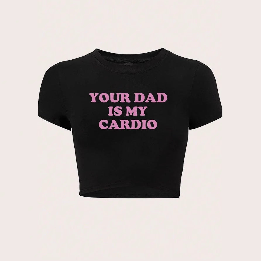 Damen Crop-Top mit witzigem Spruch und modernem Schnitt Echo Archiv