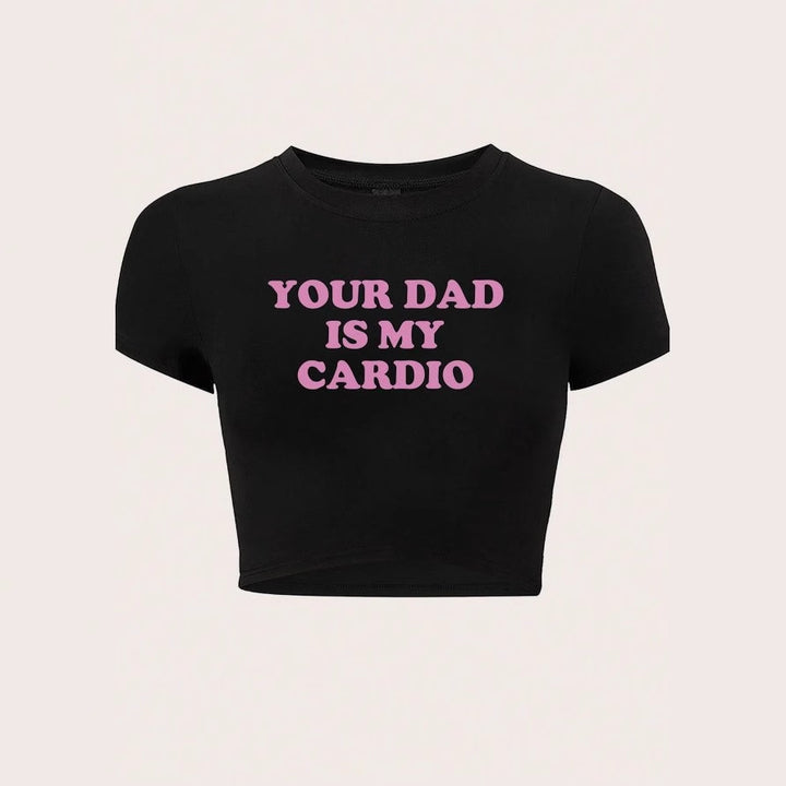 Damen Crop-Top mit witzigem Spruch und modernem Schnitt Echo Archiv
