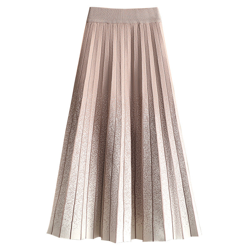 Damen Plissierter Maxirock mit elegantem Farbverlauf Echo Archiv