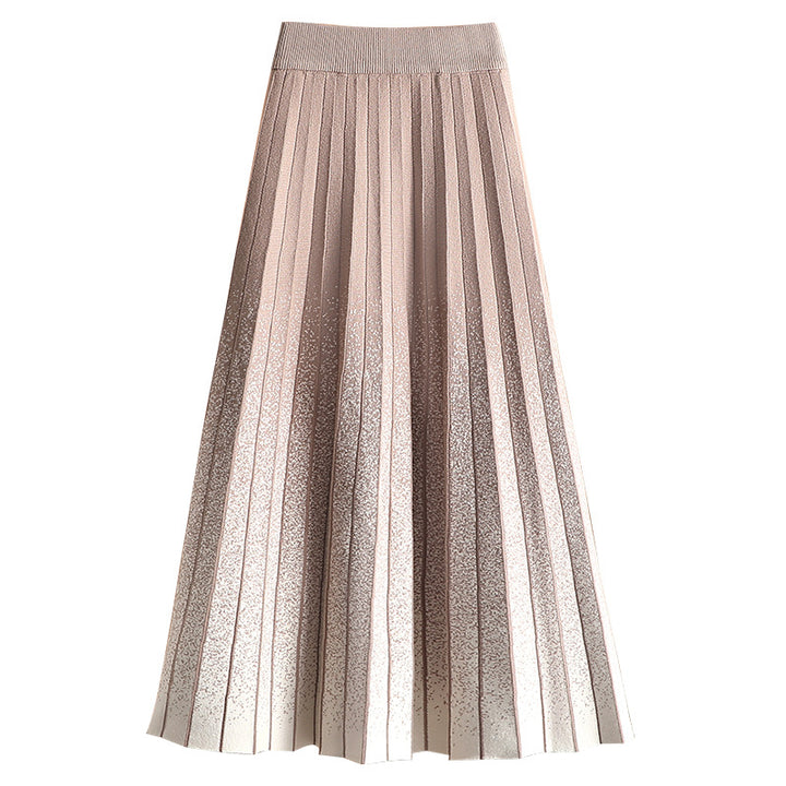 Damen Plissierter Maxirock mit elegantem Farbverlauf Echo Archiv