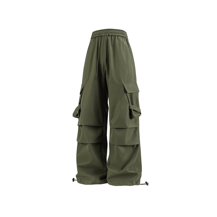 Herren Baggy‑Cargo‑Hose mit modularen Klappfächern, Band‑Details und Kordelbund Echo Archiv