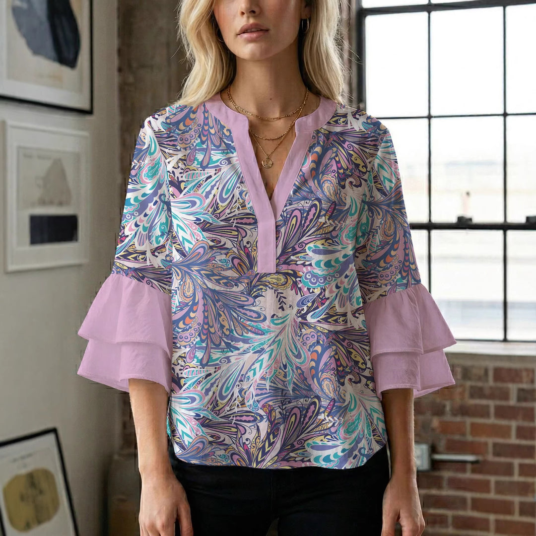 Damen Bluse mit wunderschönen floralem Design Echo Archiv