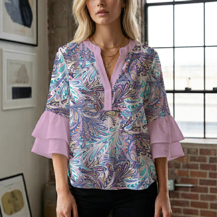 Damen Bluse mit wunderschönen floralem Design Echo Archiv