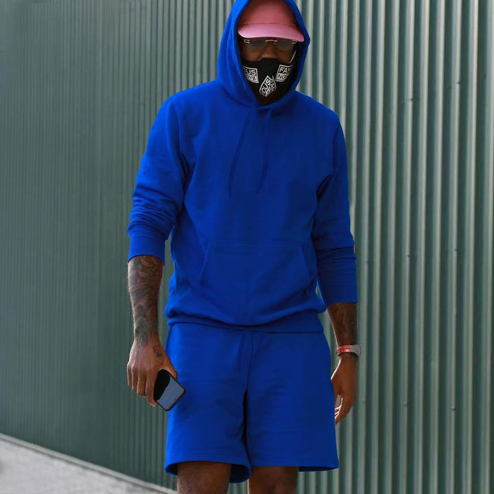 Echoarchiv Herren Hoodie-Shorts-Set mit Kängurutasche