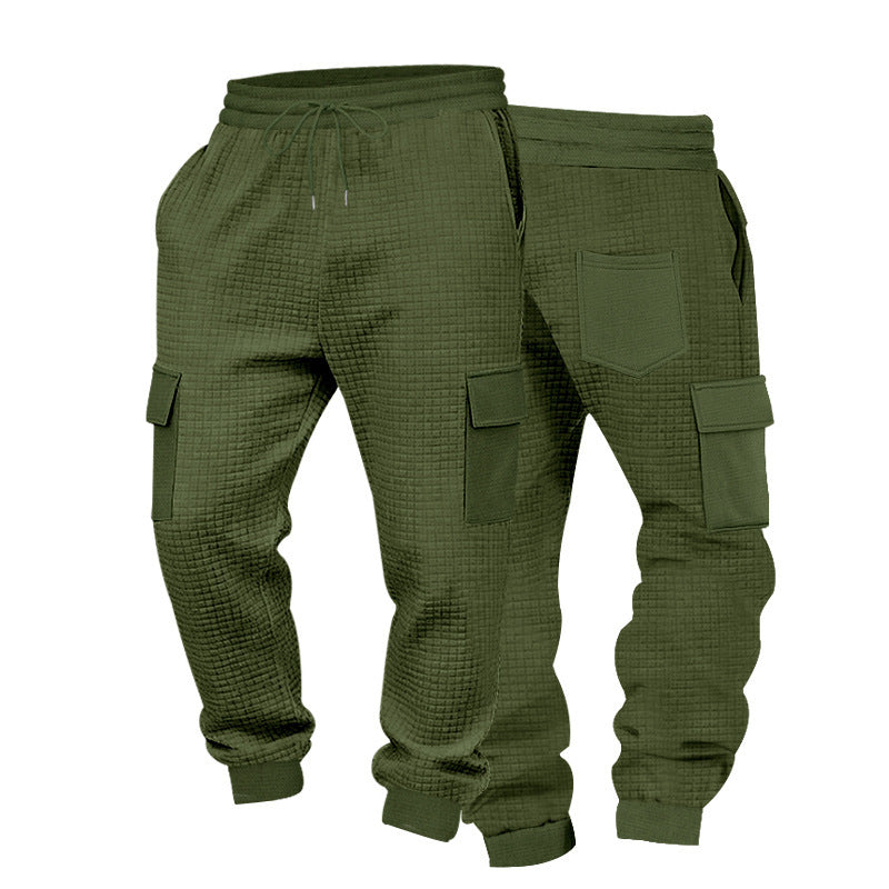 Herren Cargo-Jogginghose aus Waffelstruktur mit Kordelzug und Bündchen Echoarchiv