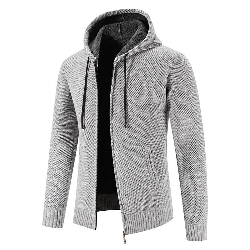 Herren Kapuzenjacke mit weichem Innenfutter und innovativem Design Echoarchiv
