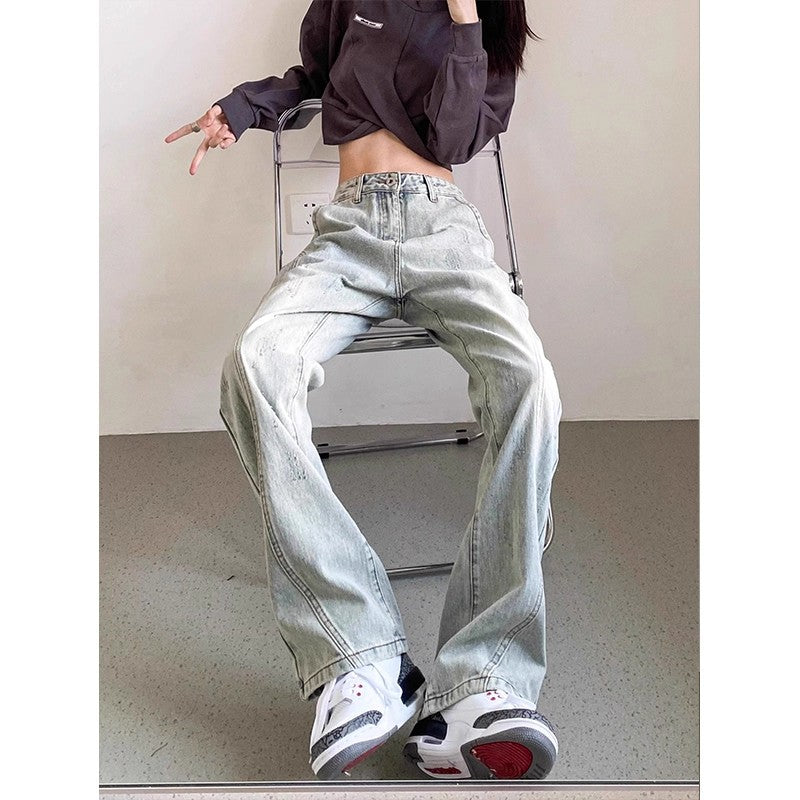 Herren weite Denim-Jeans mit modischem Used-Look Echoarchiv