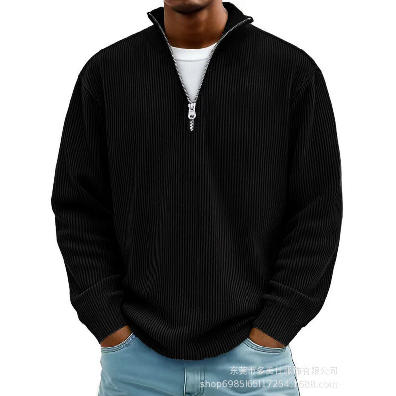 Herren Modischer Sweatpullover mit Reißverschluss Echoarchiv