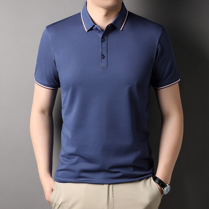 Herren Poloshirt mit atmungsaktivem Piqué-Gewebe und modernen Kontrastakzenten Echoarchiv