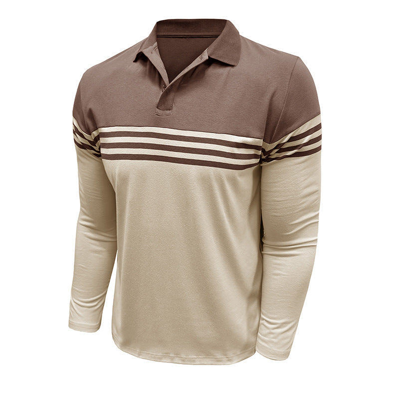 Herren Poloshirt mit modischem Streifenmix und hochwertigem Baumwollmaterial Echoarchiv