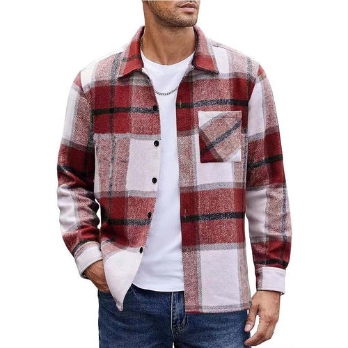 Herren nan oversized kariertes Flanellhemd mit Brusttasche und klassischem Knopfverschluss Echo Archiv