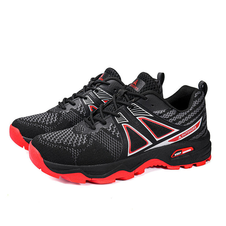 Herren robuster Trailrunning-Trekking-Sneaker mit griffiger Profilsohle und atmungsaktivem Strickoberteil – Tavélo