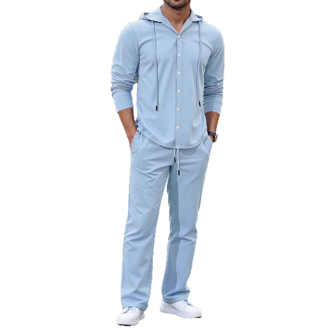 Herren lässiges Kapuzenshirt mit praktischen Taschen und Jogginghose Echoarchiv