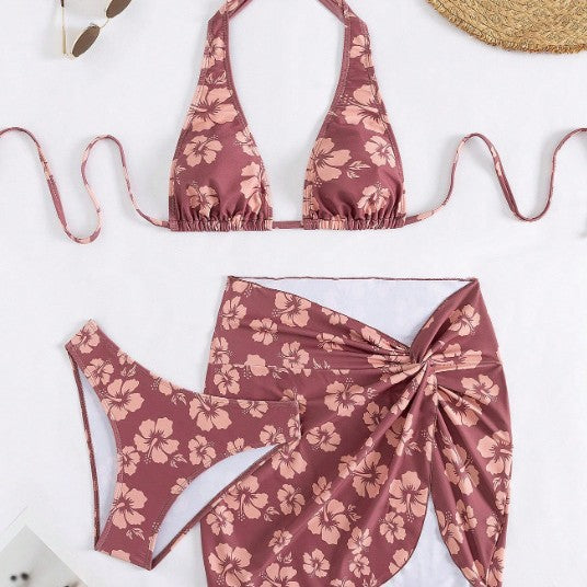 Damen Triangel-Bikini-Set mit modischem Wickelrock Echo Archiv