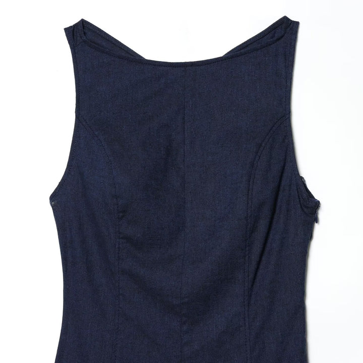 Damen Maxikleid mit elegantem V-Ausschnitt und fließendem Schnitt Echo Archiv
