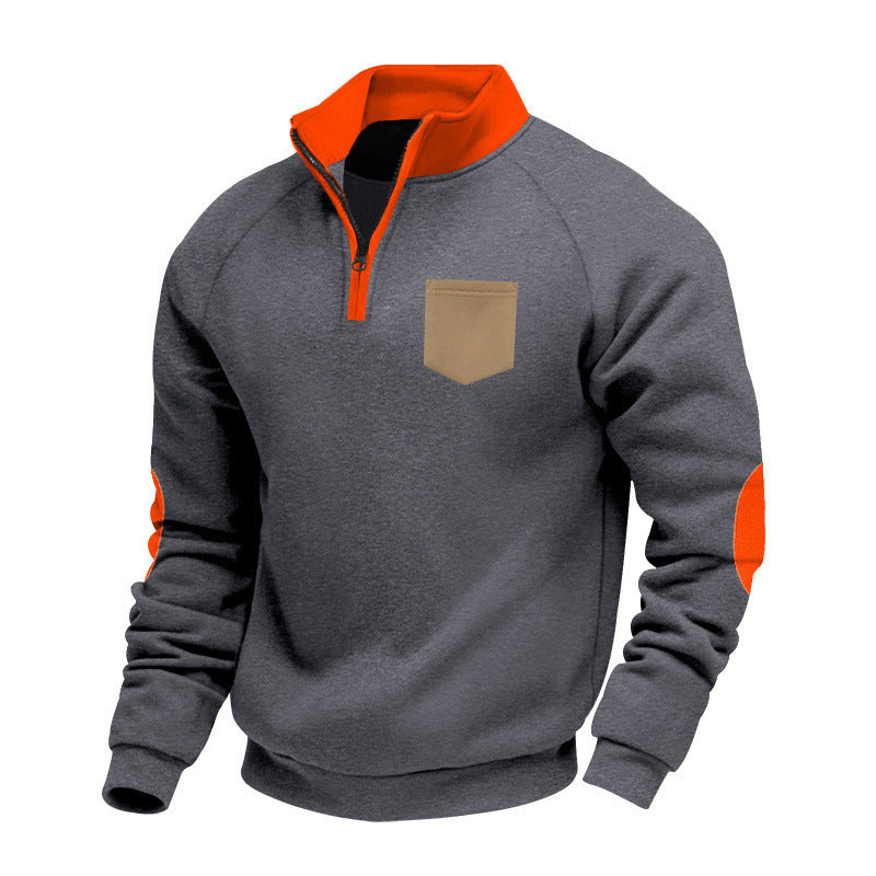 Herren Pullover mit Stehkragen und Reißverschluss Echoarchiv