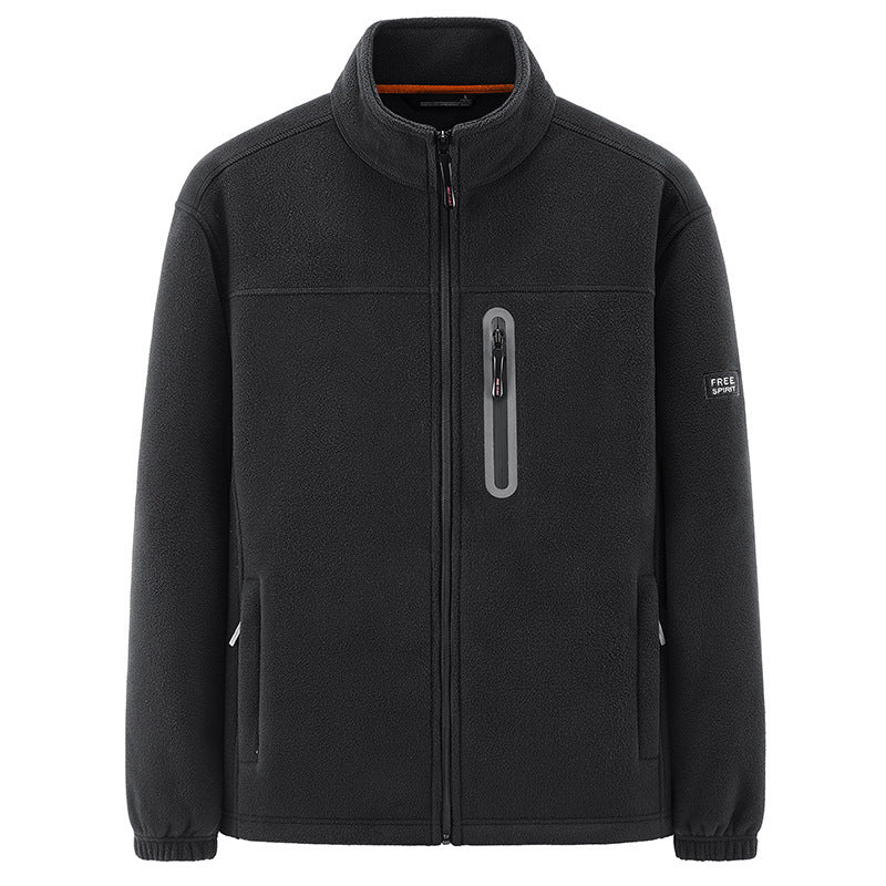 Herren Isolierende Mikrofleece-Funktionsjacke mit wasserdichter Brusttasche und Stehkragen Echo Archiv