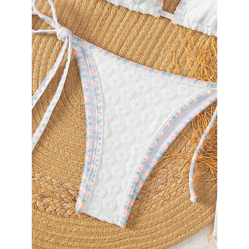 Damen Triangel-Bikini mit floralem Spitzenband Echo Archiv